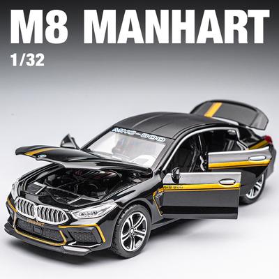 1/32 Ölçekli M8 Manhart pres döküm model araç Oyuncak, Geri Çekin Oyuncak Araç Ses ve Işık ile Çocuklar için Yürümeye Başlayan Erkek Kız Hediye Koleksiyonu