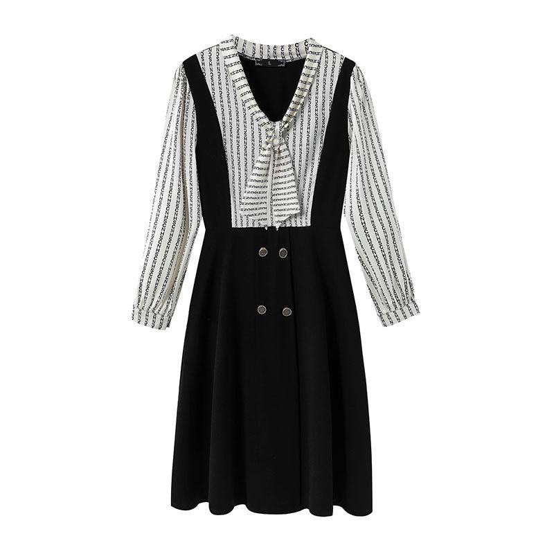 

Женское платье-двойка больших размеров для похудения, весна 2023 г. 2XL чёрный