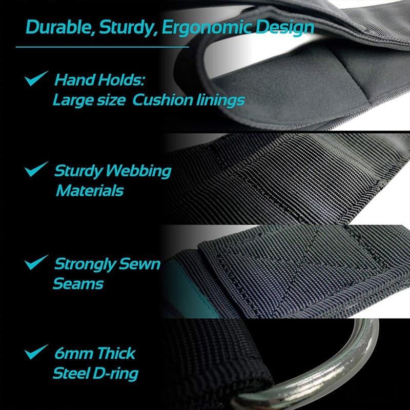 Powersports Handles Strap for Weight Lifting Strength Abdominal Training
