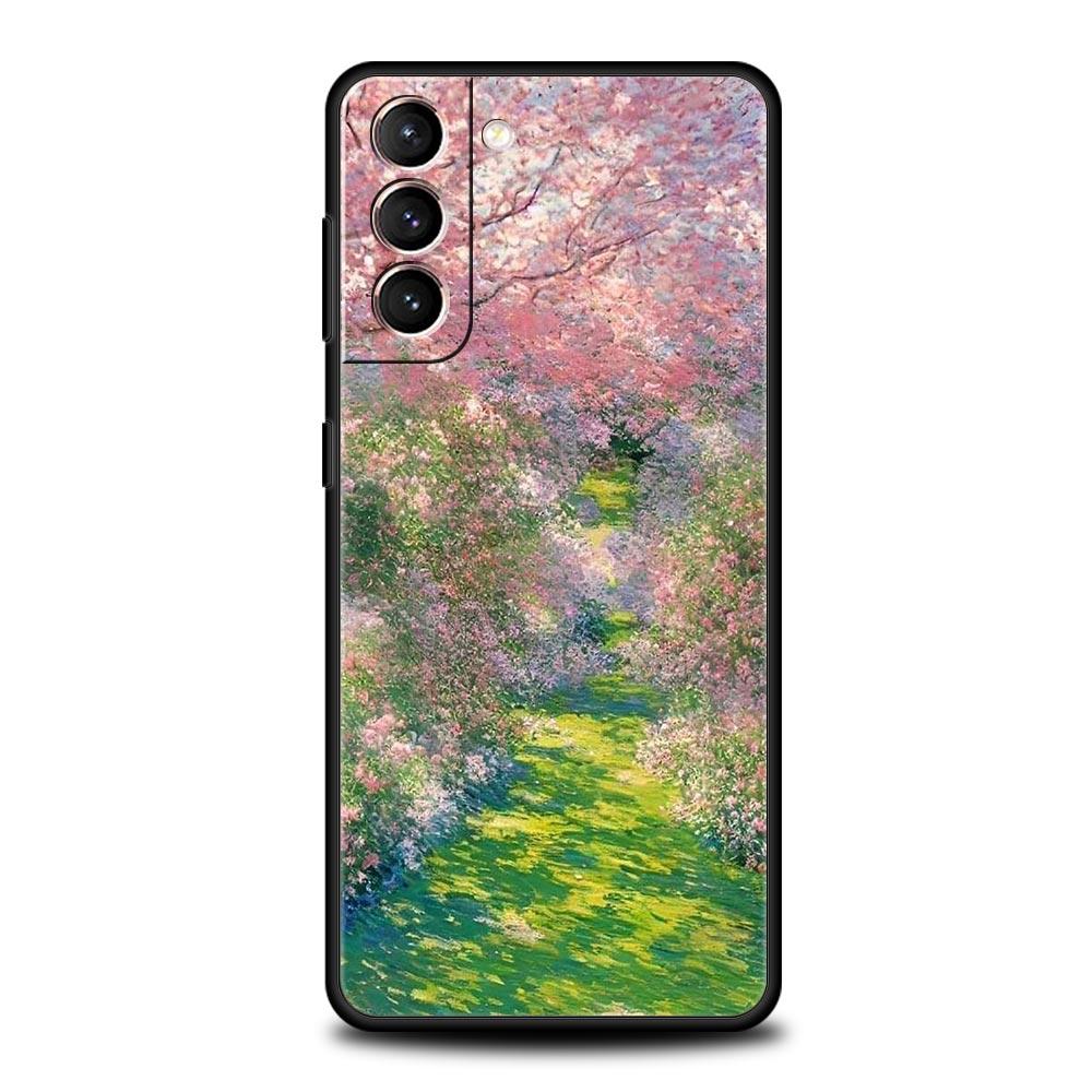 Garden Paint Art Vincent van Gogh Phone Case For Samsung Galaxy S25 Edge S24 S23 S22 S20 Ultra S21 FE 5G S10 Plus Soft TPU Cover