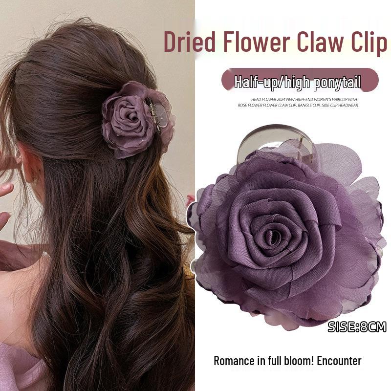Elegant French Retro Small Shark Hair Clip for Thin Hair