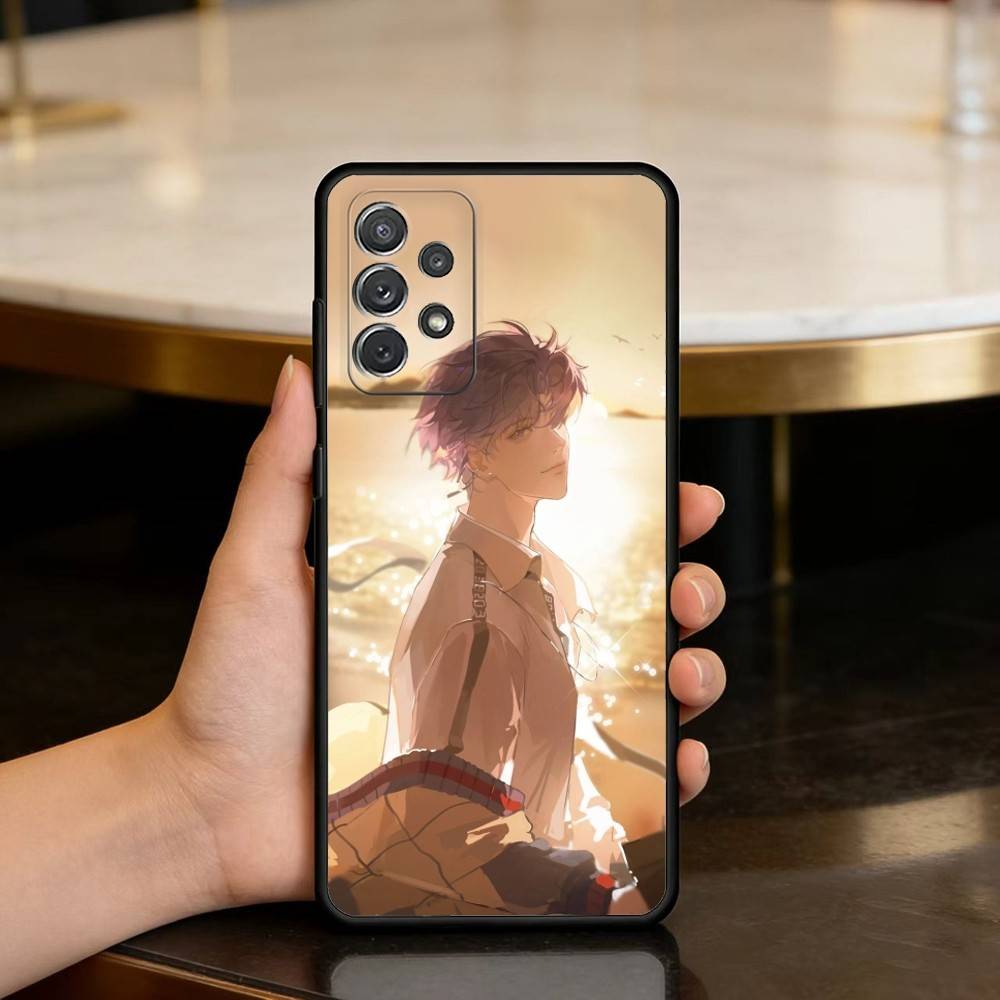 Sylus Love and Deep S-Space Soft Silicone Black Cover Phone Case For Samsung Galaxy A73,A72,A71,A70,A53,A52,A51