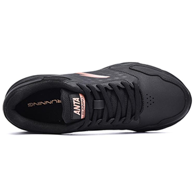 New Anta Cushioned Slip Resistant Abrasion Resistant Low Top Casual Running Shoes Women's Black Pink 922355592-1
