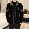 Men's Trendy Patchwork Woolen Jacket - Autumn/Winter Versatile Casual Coat