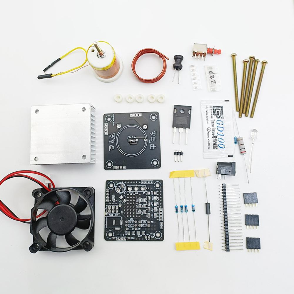 Tesla Coil HF HFSSTC Electronic Candle HF Plasma Flame DC36-40V 2A Technology Lab Teaching Model
