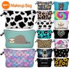 Women Cosmetic Bag Multiple Pattern Fashion Portable Casual Storage Travel Pouch Toiletry Bags