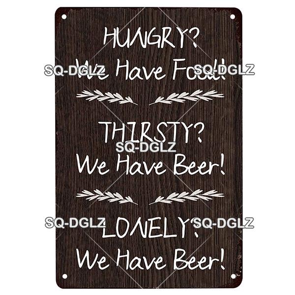 SQDGLZ Vintage Beer Tin Sign  Retro Metal Poster for Bar Wine Cocktail Kitchen Wall Decor  Classic Metal Plaque  Wall Sticker