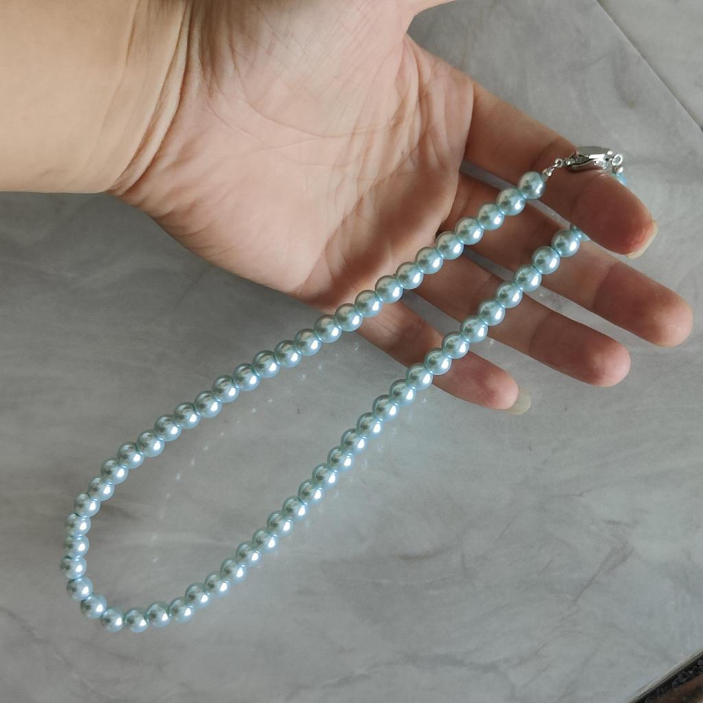 Handmade Imitation Pearl Fresh & Sweet Necklace with Light Luxury No-Buckle Design