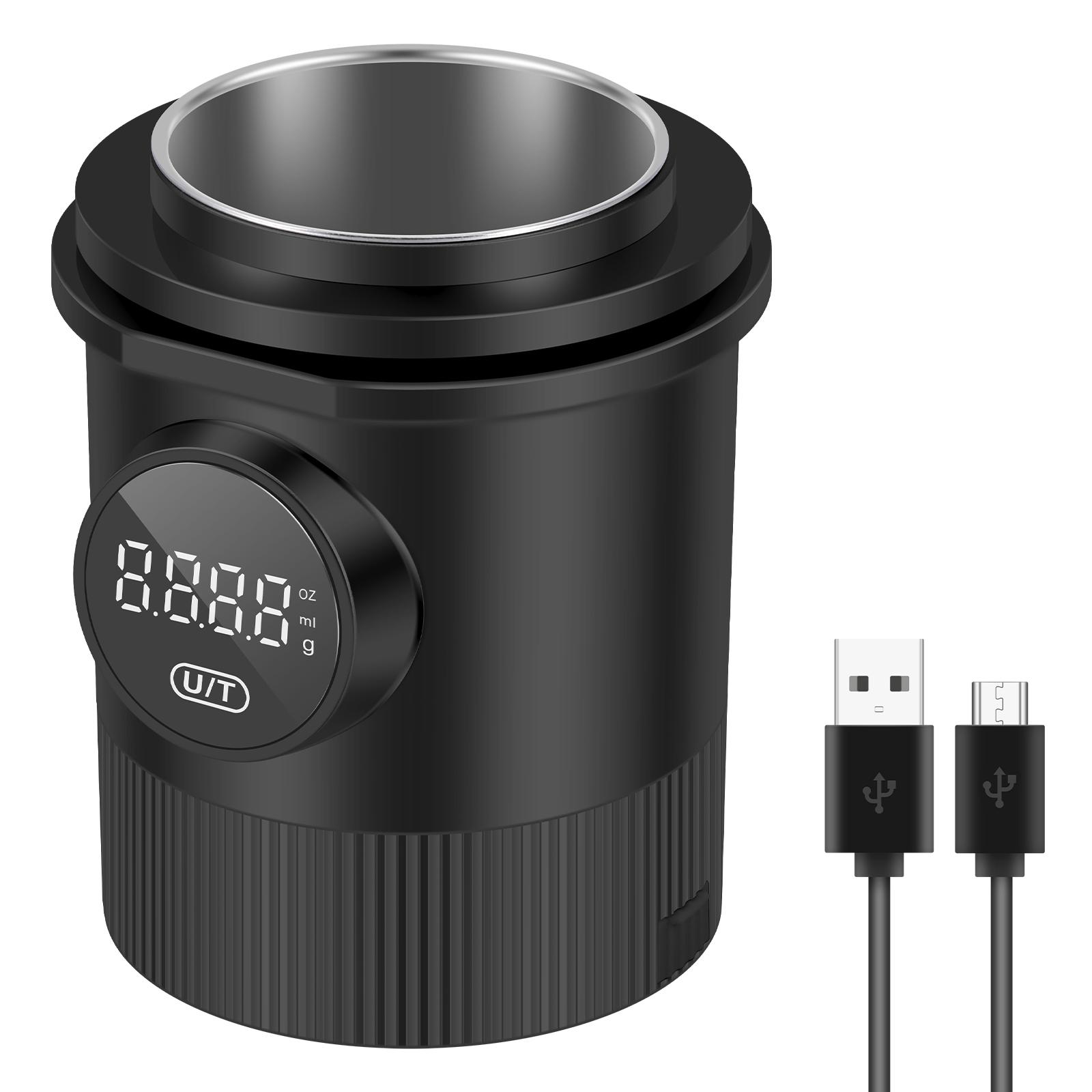 

Coffee Dosing Cup Rechargeable Digital Coffee Bean Dosing Cup Espresso Electronic Weighing Scale Coffee Machine Accessories чёрный