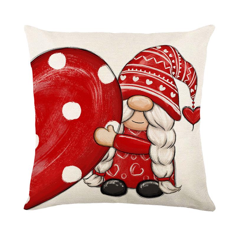 

New Valentine s Day Pillow Cover Red Letter Polyester Print Home Sofa Decorative Cushion Cover Cushion Cover 45 * 45Cm (without pillow core)