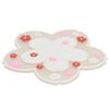 Flower Pattern Coasters Heat Insulation Coaster AntiSlip Cup Mats Tabletop   Prevent Furniture Damage(Pink )