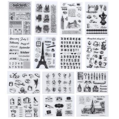 Vintage Fluture Floare Silicon Transparent Ștampila Scrapbooking DIY Artizanat Decorare Ștampila