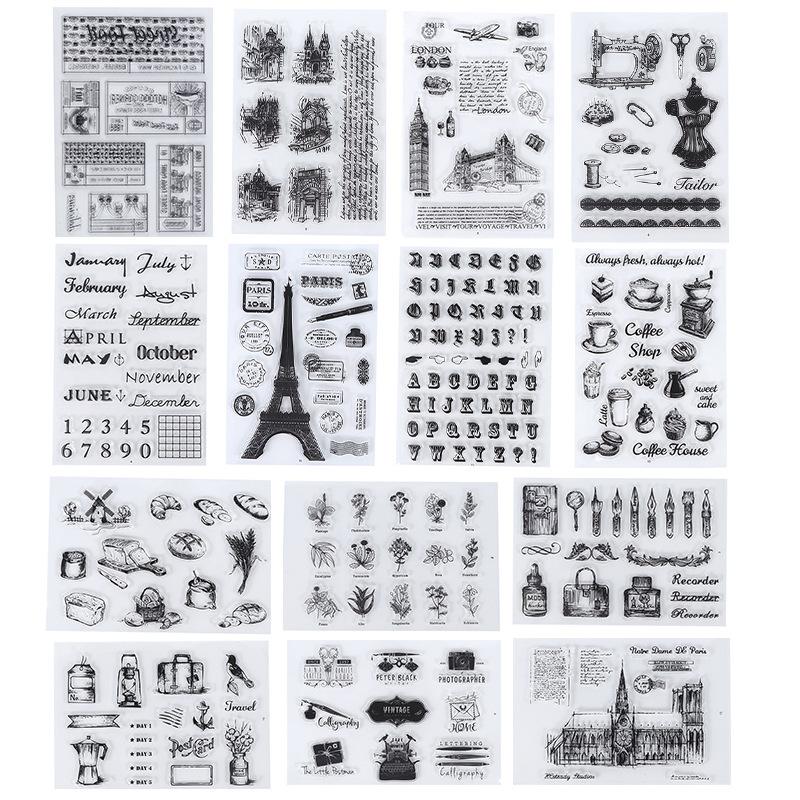 1pc Clear Stamp Transparent Silicone Stamp Spill and Splatter Rubber Stamp for Scrapbook Journal Card Making