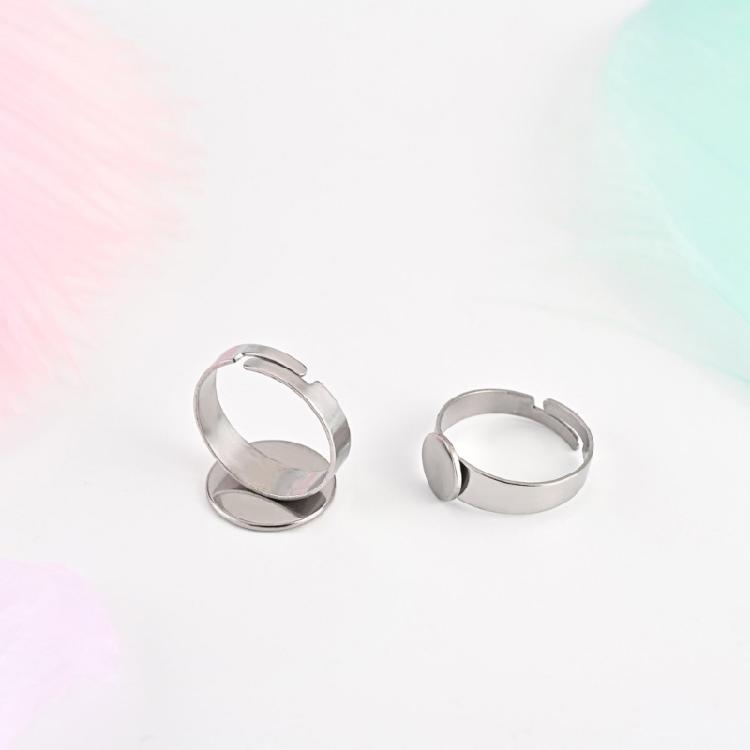 10 peças Bases de Anéis de Aço Inoxidável Anéis Ajustáveis de Aço Inoxidável Resistentes Montagens Para Criar Joias Únicas