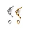 50Sets Stainless Steel Gold Color Connector Clasp Crimp End Beads for DIY Bracelet Necklace Chains Jewelry Making Accessories
