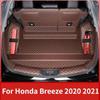 For Honda Breeze 2020 2021 Trunk Mat Hybrid Fuel Car Mat Accessories Leather Waterproof Cargo Liner Interior Modification