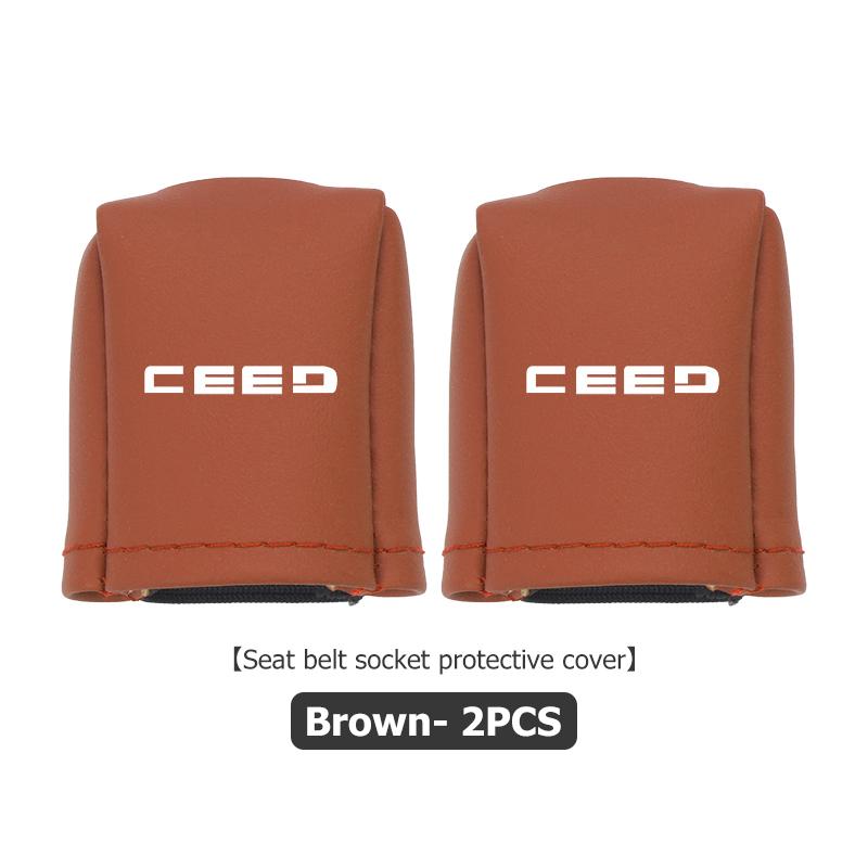 For KIA Universal Car Logo Seat Belt Buckle Protect Cover Anti Scratch Accessories Cerato Proceed Venga Stonic Picanto Sorento zqdtx40 vngk1