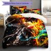 Cartoon Pattern Bedding Quilt Set Quilt Cover Pillowcase Home Decoration Birthday Gift (1 * Duvet Cover + 2 * Pillowcase, Without Core)