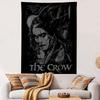 The Crow Gothic Tapestry Wall Hanging, Dark Hero Movie Art, Cult Film Wall Decor for Bedroom Man Cave