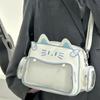 Preppy Style Cute Cat Itabag JK Kawaii Y2K Shoulder Bag Creative Transparent Pocket Bag  Outdoor