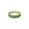 Swarovski Anillo rectangular de matriz con corte exquisito chapado en oro para mujer verde 5648909
