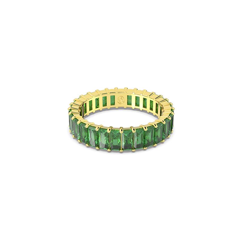Swarovski Matrix rectangular cut exquisite gold plated ring women s green 5648909