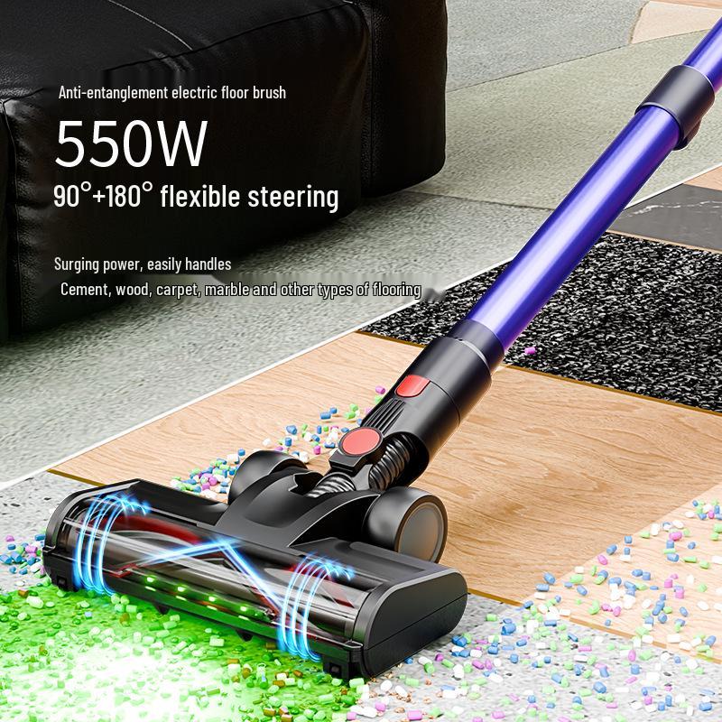 550W Cordless Vacuum Cleaner, 35kPa Suction, Perfect for Carpet and Pet Hair
