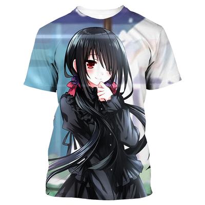 Summer Fashion 3d Anime Men's and Women's T-shirt Date A Live Casual Unisex Short Sleeve Comfortable Top Large Size