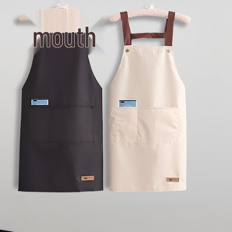 Waterproof Black Kitchen Aprons (Set of 10)