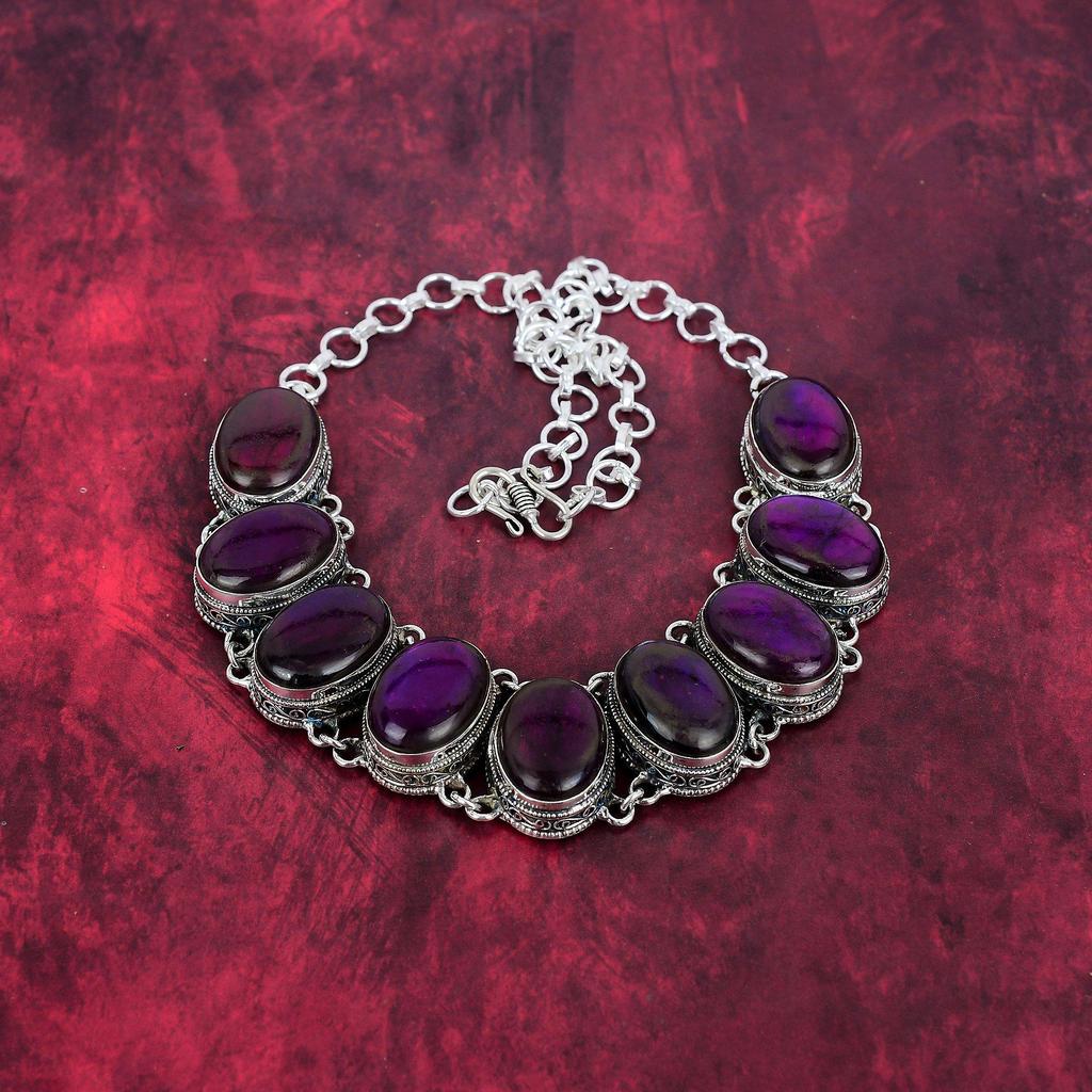 Pink Flash Labradorite Necklace Gemstone Jewelry, 925 Solid Sterling Silver Necklace, Gift For Women Handmade Necklace