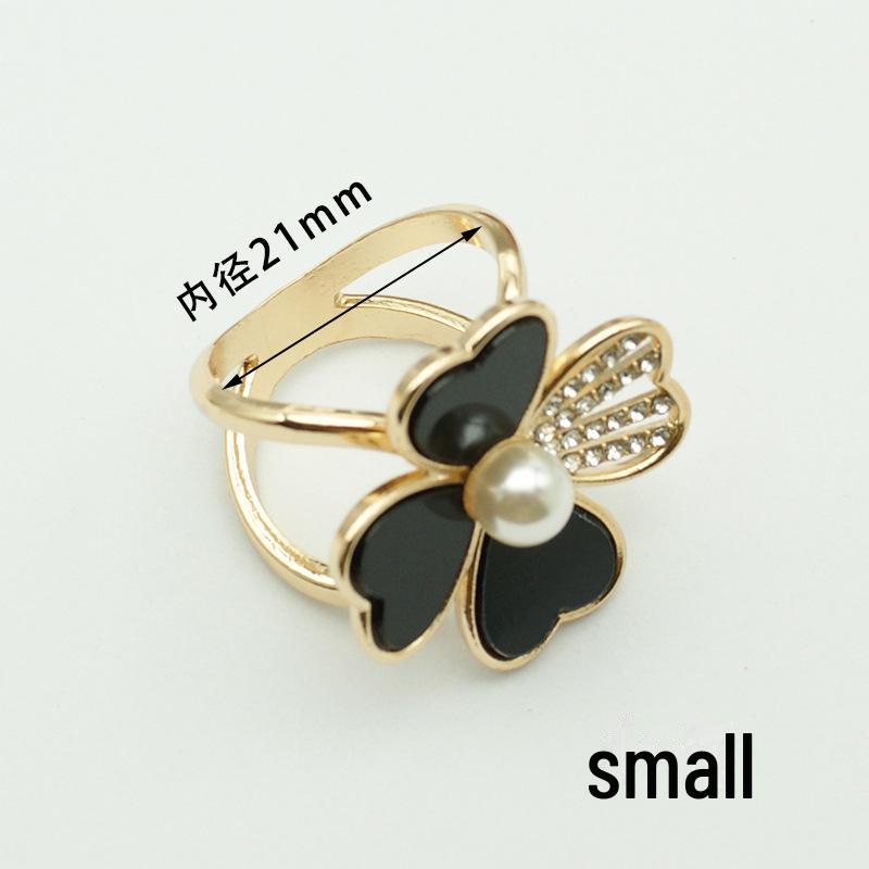 "Pearl Silk Scarf & Coat Buckle - High-End Korean Dual-Purpose Accessory"