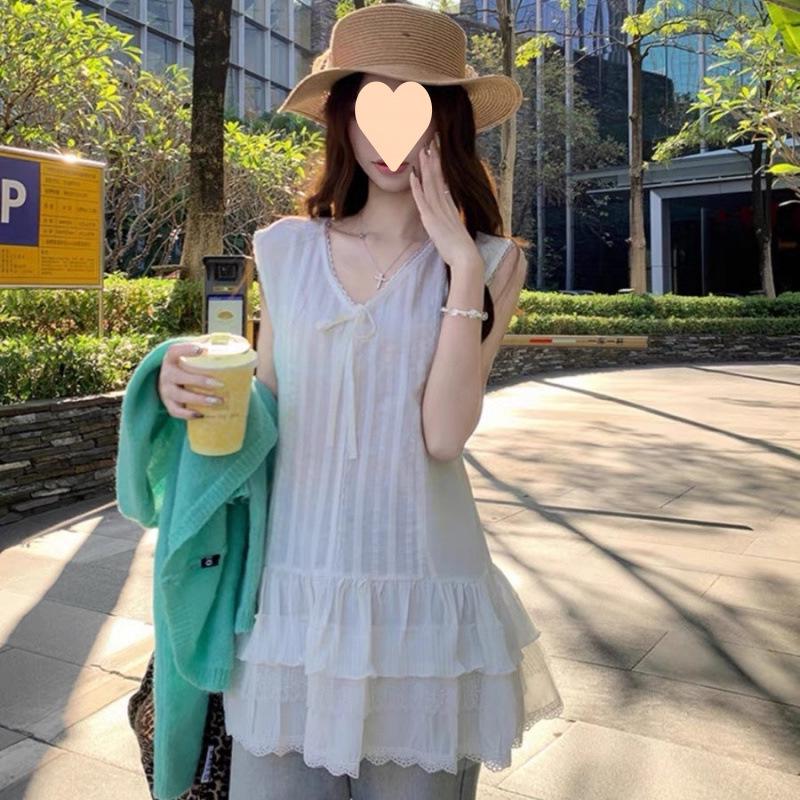 Pure Desire Lace Hem Tank Dress & Camisole Shrug - Women s Summer Layering Top S (80-95 lbs)