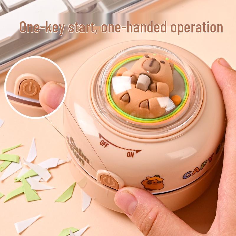 Desktop Electric Vacuum Cleaner for Eraser Crumbs, Keyboard Dust & Pencil Shavings