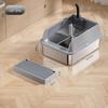 Extra Large Top-Entry Stainless Steel Cat Litter Box with Anti-Splash High Walls