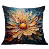 New Flower Pillowcase Imitating Three-dimensional Oil Painting Style Creative Floral Home Living Room Sofa Cushion Pillowcase