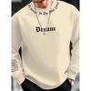 The New Men's Round-neck Hoodie for Spring and Autumn Features a Casual and Comfortable 3D Letter Print On the Street