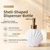 Glas Muschelförmiger Seifenspender 360ml Flüssigseifenbehälter Moderner Händedesinfektionsmittelhalter Hotel