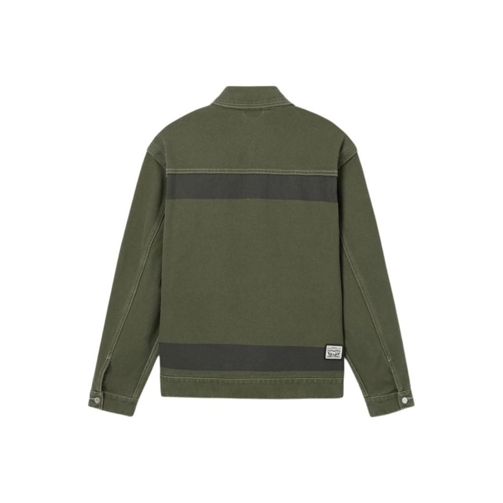 Levis Casual Comfortable Simple Color Block Single-Breasted Long Sleeve Denim Jacket Men Jackets 004YW-0000