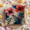 Large Flowers Painting Cushion Cover DoubleSided Printed Organic Linen Pillow Cover Decorative for Sofa Home
