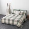 Class A Washed Cotton 4-piece Set King Duvet Cover Queen Size Option Pure Cotton Bed Sheet Pillows Zipper Closure Solid Color EU