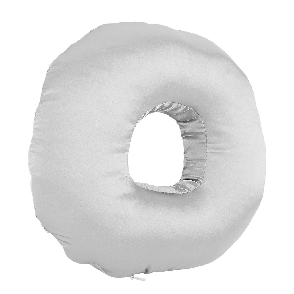 Silky Satin Ear Pillow Donut Pillow Ear Guard Pillow Side Sleeping Ear Pillow for Side Sleepers with Earplug and