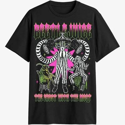 Beetlejuice Il Fantasma Più Fantastico T-shirt 100% Cotone Magliette Uomo Top Nuova