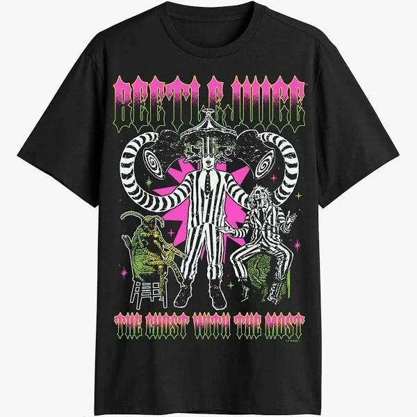 Beetlejuice The Ghost With The Most 100% Cotton T-shirt Mens Tees Top New S