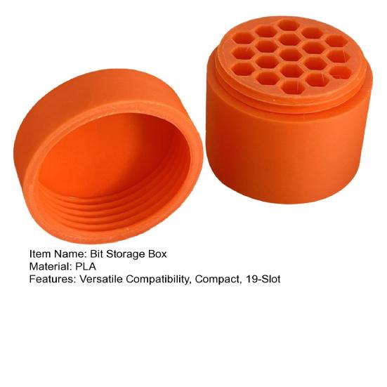 19-Slot Bit Organizer Drill Bit Lid Honeycomb Hex Key And Storage Box with Screwdriver Bit