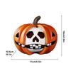 Halloween Pumpkin Decor Pumpkin Skeleton Ornaments Resin Halloween Sculpture Art Decoration for Holiday Home Party Indoor