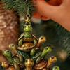 1/2/3Pcs Christmas Pendant Sea Turtle Shape Acrylic Bright Color Hanging Ornament with Lanyard Holiday Decor