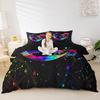 Erosebridal Sugar Skull Comforter Cover Set Skeleton Bones Duvet Cover,Gothic Moth Decor Bedding Sets Twin Magic Unicorn Rabbit Skulls Beddi