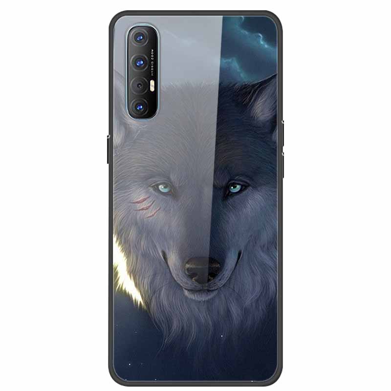 Glass Case For Oppo Reno 3 Pro 5G Case Soft Bumper Hard Tempered Glass Back Cover For Oppo Reno3 Pro 2019 Phone Case Funda Bag