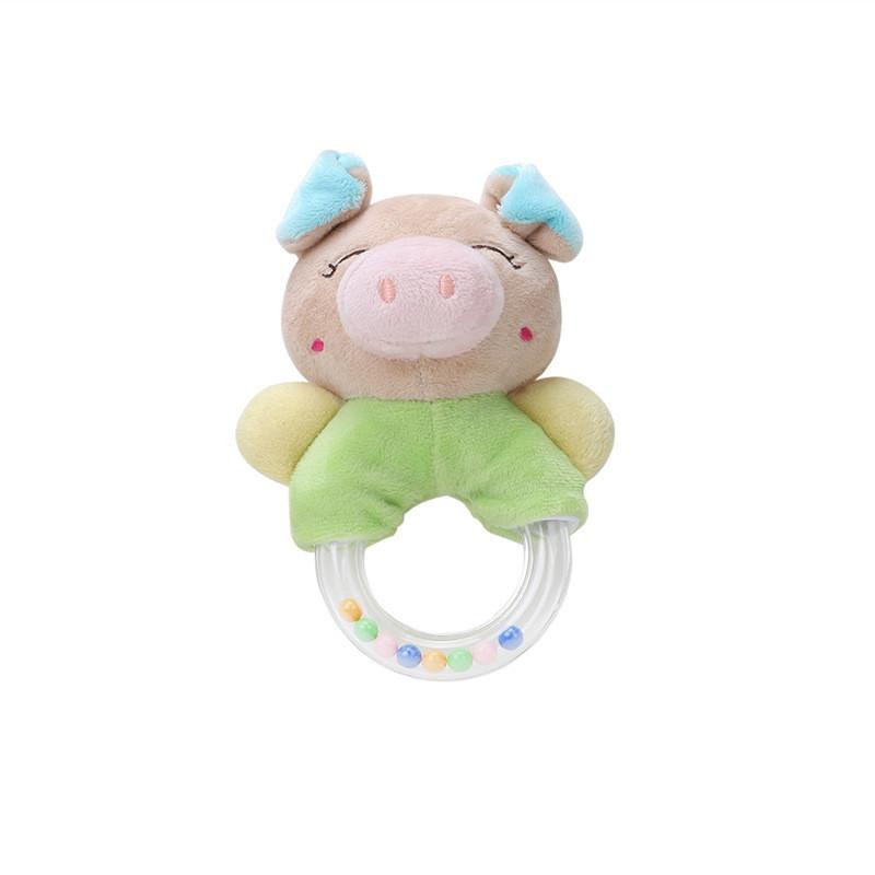 Baby Fox Rabbit Sheep Plush Rattle With Colorful Beads For Early Childhood Development