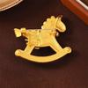 Cute Zodiac Horse Pony Pearl Brooch Animal Pin Brooches Minimalist Badge Fashion Clothing Suit Corsage Jewelry Accessories Gift